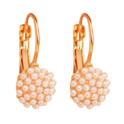 Oceanic Audrey Mini Mesh Pearl Earrings w/ Lever Back Clasps