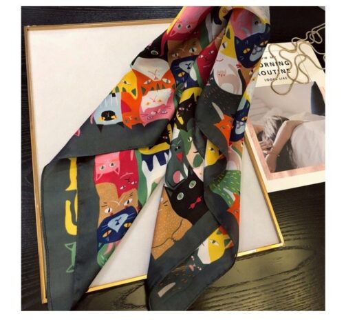 Cats Out of the Bag | Silky Scarf, Shawl, Bandana - Image 4
