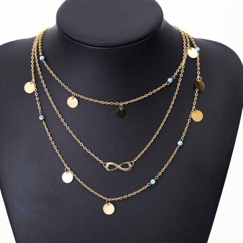 Infinity | Boho Multilayer Chain Necklaces, Infinity Symbol