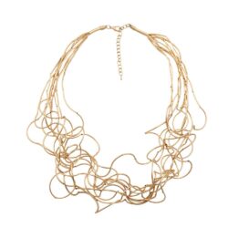 Artistic Curvy Path | Artsy Gold Necklace