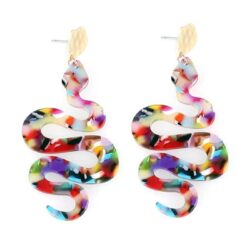 Snake In The Art | Colorful Acrylic Snake Earrings