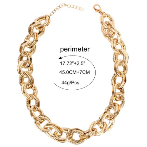 Miami Yacht Club Ropes | Double Chunky Chain Gold Necklace - Image 7