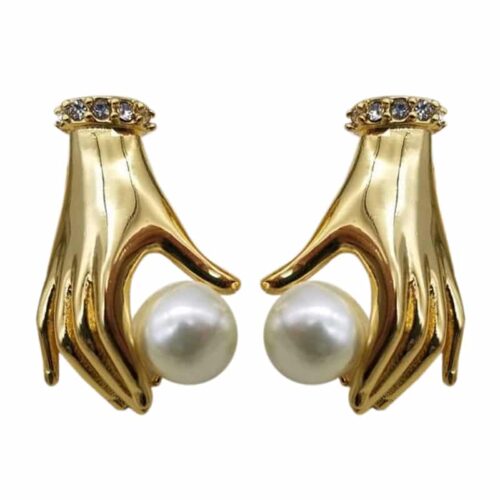 Hands Full | Hand of Pearl Earrings