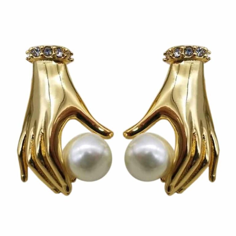 Golf Hands Full | Hand of Pearl Earrings