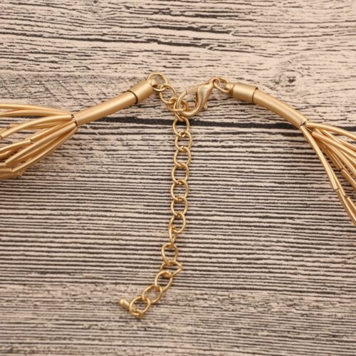 Artistic Curvy Path | Artsy Gold Necklace - Image 4