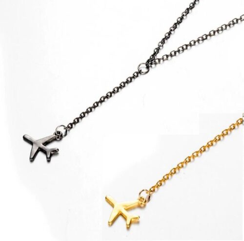 Travelers Gift | Plane Necklace Airplane Pendant Necklace - Image 2
