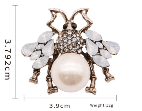 #1 Unique Rhinestone Pearl Bumble Bee Brooch - Image 6