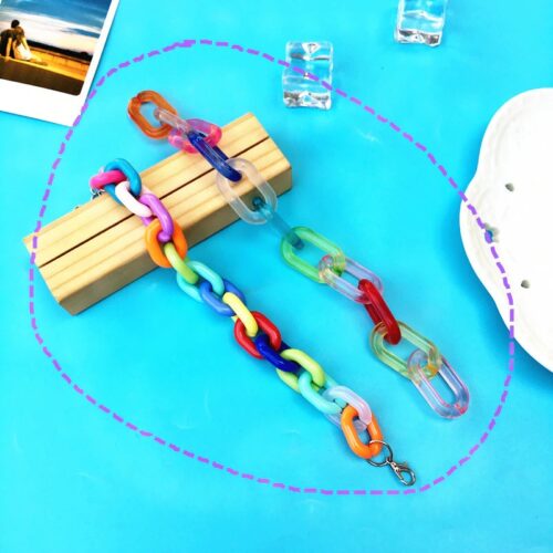 Colorful Rainbow Handmade Chain Candy Bracelet - Image 4