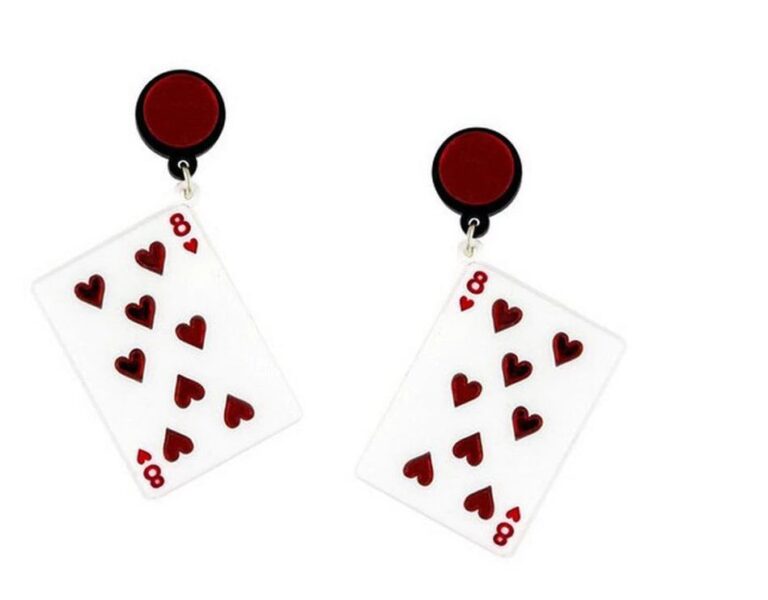 Love 8 Day Weeks | Las Vegas Playing Card Acrylic Earrings