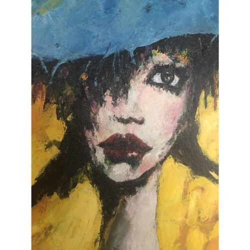 Top Lady Original Oil Painting With Gold & Black Frame - Image 5