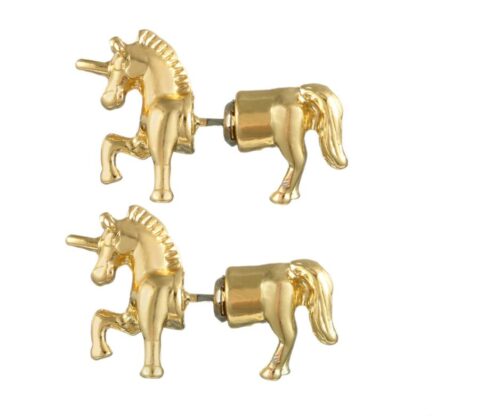 The Marching Forward Unicorn Stud Earrings With Push Back Design