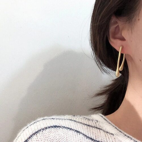 Dripping In Gold Paint Drip Earrings - Image 6