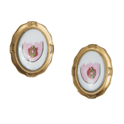 The Perfect Pair in Antique Convex Glass & Carved Gold Frames