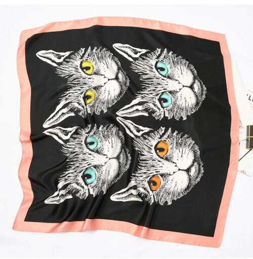 Cat Eyes | Etched Drawing of Cats Scarf or Bandana - Image 3