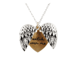 "Watch Over Me" Angel Necklace | Silver Wings Necklace | Gold Wings Necklace