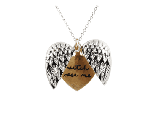 "Watch Over Me" Angel Necklace | Silver Wings Necklace | Gold Wings Necklace