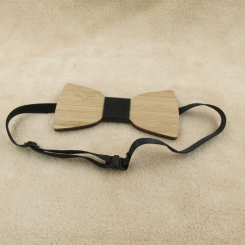 Geometric Silohette Wooden Bow Tie For Men Made of Wood - Image 4