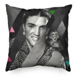 The Mexican Monkey on Frida Kahlo's Back Pillow Cover