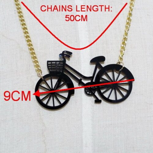 Peddle Through | Acrylic Bicycle Necklace - Image 3