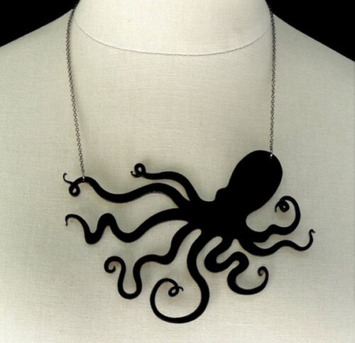 Tinacles | Artistic Octopus Necklace (Black) - Image 2