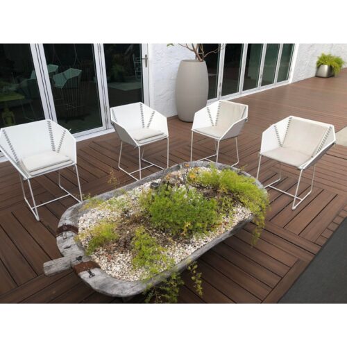 Gandia Blasco Baseball Stitch Marine Grade Patio Dining Chairs - Set of 4 - Image 7
