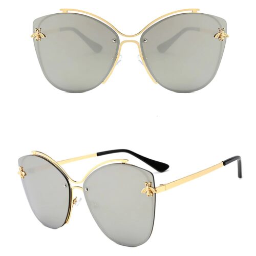 Classic Gold Bee Cat Eye Sunglasses - Image 2