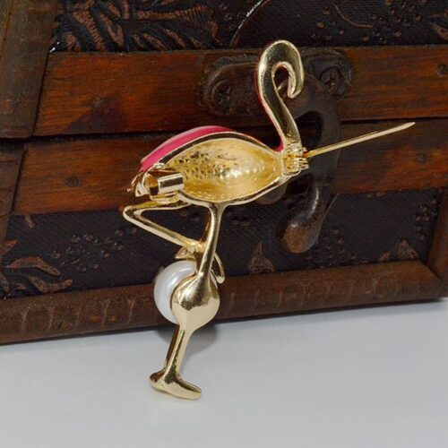 Standing On The Promise | Flamingo Enameled Brooch - Image 7