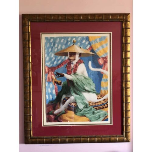 "Monkey With Banana" Contemporary Anthropomorphic Limited Edition Print by Dan Poole, Framed - Image 5