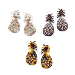Pineapple Tortoiseshell Designer Earrings