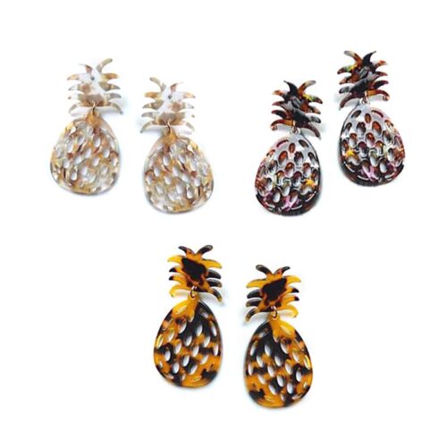 Pineapple Tortoiseshell Designer Earrings