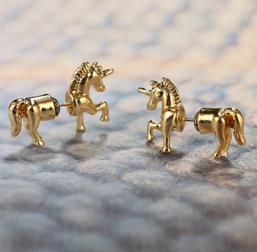 The Marching Forward Unicorn Stud Earrings With Push Back Design - Image 5