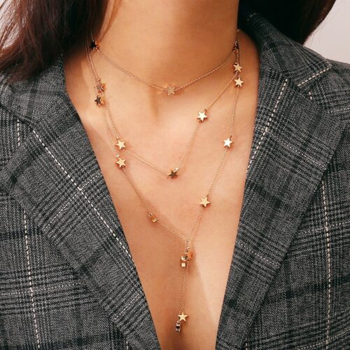 Hello ROCKstars | Long Star Necklace Multilayered - Image 3
