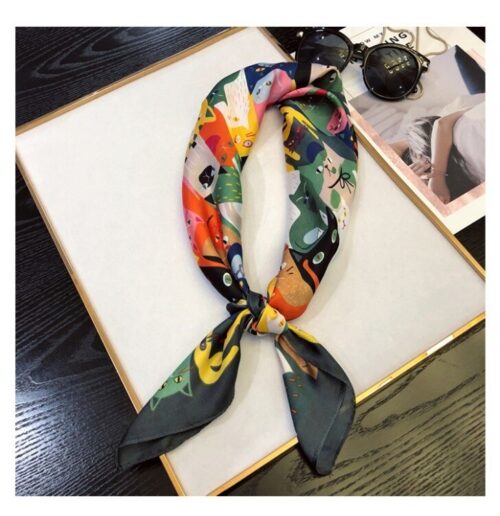 Cats Out of the Bag | Silky Scarf, Shawl, Bandana - Image 2