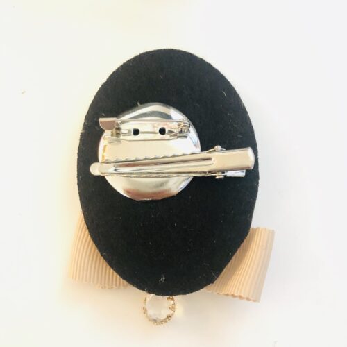 Handmade No. 5 Cameo Brooch Pin, No. 5 Hair Clip - Image 5