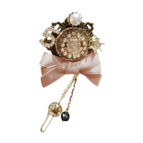 No. 5 Brooch With Bow Tie w/ Rhinestones - Image 8