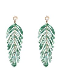 Waving Palms Dangling Acrylic Palm Tree Earrings