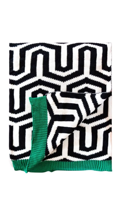 Peak & Valley Extra Long Woven Geometric Throw - Image 7
