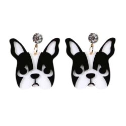 Frenchie Floyd French Bulldog Acrylic Earrings