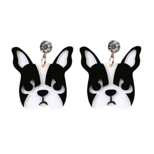 Frenchie Floyd French Bulldog Acrylic Earrings