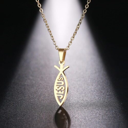 JESUS Fish Shape Necklace | #1 Beautiful Jewelry For Christians - Image 3