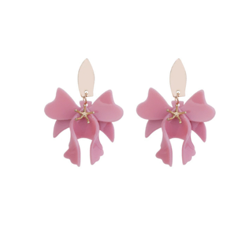 Milan Meets Miami Modern Bowtie Acrylic Earrings - Image 4