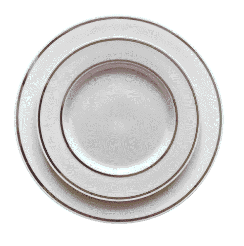 1970s Designer Bob Van Allen for Mikasa Colorations Saturn Dinner & Salad Plate Set - 20 Pieces