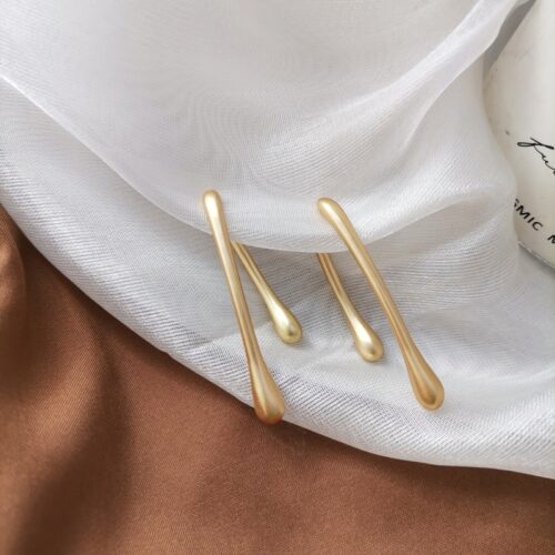 Dripping In Gold Paint Drip Earrings - Image 4