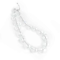 Handmade Glass Ball Bubbles Clear Choker Necklace