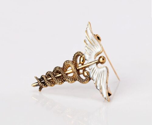 Staff of Hermes | Medical Pin Brooch | Gifts For Nurses - Image 4