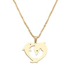 #1 Unique Stainless Steel Dolphin Pendant Necklace | Engagement Jewelry