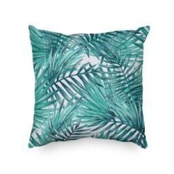 South Beach Palm Leaves Gone Teal Wild Fabric