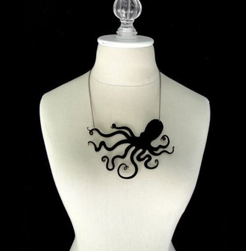Tinacles | Artistic Octopus Necklace (Black) - Image 3