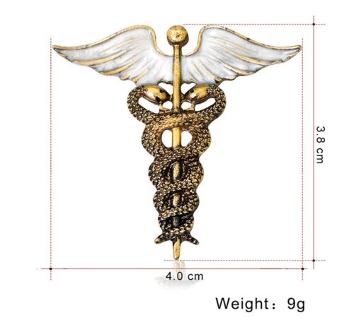 Staff of Hermes | Medical Pin Brooch | Gifts For Nurses - Image 2