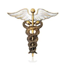 Staff of Hermes | Medical Pin Brooch | Gifts For Nurses